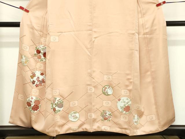 平和屋着物■訪問着　刺繍　花丸文　金彩　正絹　逸品　DABA5072cd