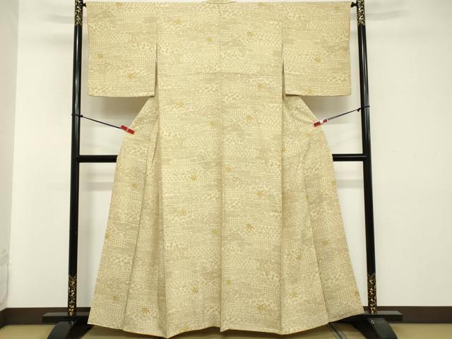 平和屋着物■上質な小紋　吉祥花文　正絹　逸品　DABA5147cd