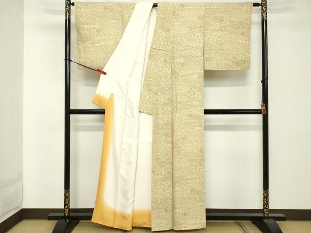 平和屋着物■上質な小紋　吉祥花文　正絹　逸品　DABA5147cd