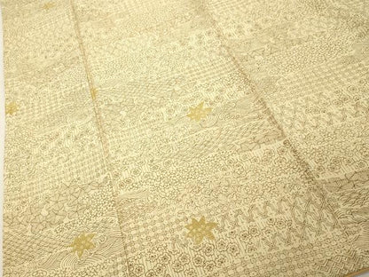 平和屋着物■上質な小紋　吉祥花文　正絹　逸品　DABA5147cd