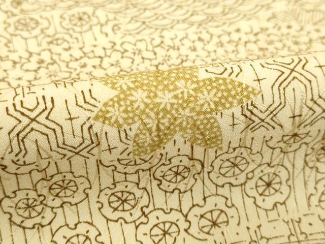 平和屋着物■上質な小紋　吉祥花文　正絹　逸品　DABA5147cd