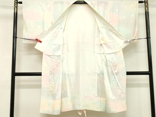 平和屋着物■長襦袢 無双仕立て 梅地紋 暈し染め 正絹 逸品 DABA5158cd