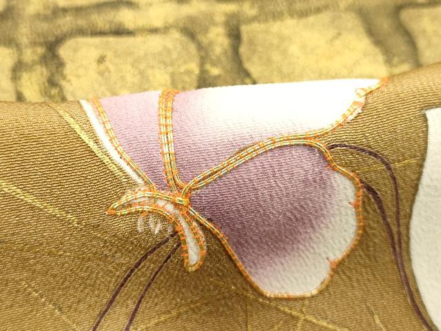 平和屋着物■豪華黒留袖 駒刺繍 色紙重ね花文 暈し染め 金彩 正絹 逸品 DABA5173cd