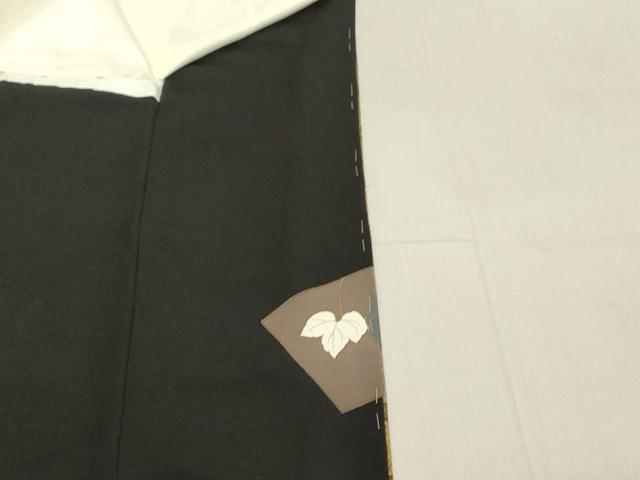 平和屋着物■豪華黒留袖 駒刺繍 色紙重ね花文 暈し染め 金彩 正絹 逸品 DABA5173cd