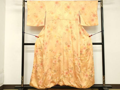 平和屋着物■上質な小紋　草花文　暈し染め　正絹　逸品　DABA5206cd