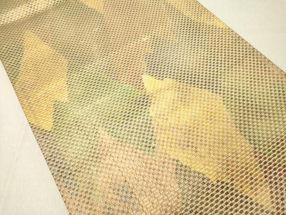 平和屋着物◎六通柄袋帯　抽象文様　金糸　正絹　逸品　DABA5333cd