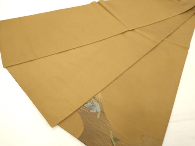 平和屋着物◎太鼓柄袋帯　すくい織　草花文　金糸　正絹　逸品　DABA5337cd