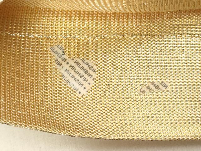 平和屋着物◎佐賀錦　西陣　六通柄袋帯　束ね熨斗舞花文　金銀糸　正絹　逸品　DABA5339cd