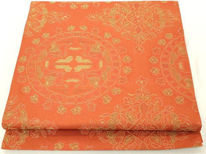 平和屋着物◎六通柄　本袋帯　名物裂類錦文　正絹　逸品　DABA5344cd