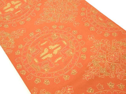 平和屋着物◎六通柄　本袋帯　名物裂類錦文　正絹　逸品　DABA5344cd