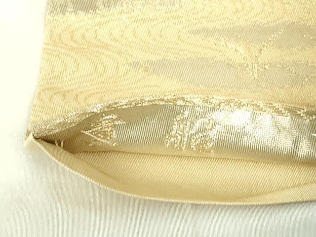 平和屋着物◎六通柄袋帯　貴船　渡橋風景文　二重引箔　金銀糸　正絹　逸品　DABA5537qp