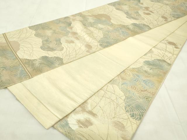 平和屋着物◎西陣　六通柄　本袋帯　流水蔦草文　金銀糸　正絹　逸品　DABA5542qp
