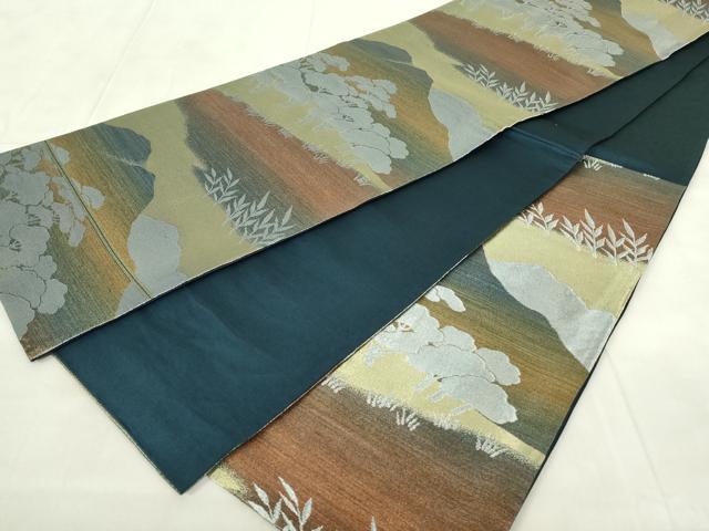 平和屋着物◎六通柄袋帯　松文　金銀糸　正絹　逸品　DABA5618qp