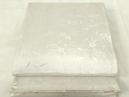 平和屋着物◎佐賀錦　両面　全通柄　京袋帯　御所車花文　金銀糸　正絹　逸品　DABA5632qp