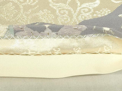 平和屋着物◎六通柄袋帯　唐織　道長更紗花鳥文　金糸　正絹　逸品　DABA5638qp