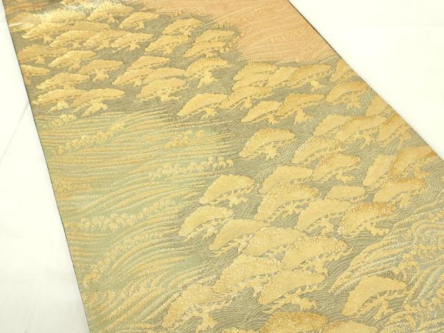 平和屋着物◎佐賀錦　六通柄袋帯　浜松文　金糸　正絹　逸品　DABA5650qp