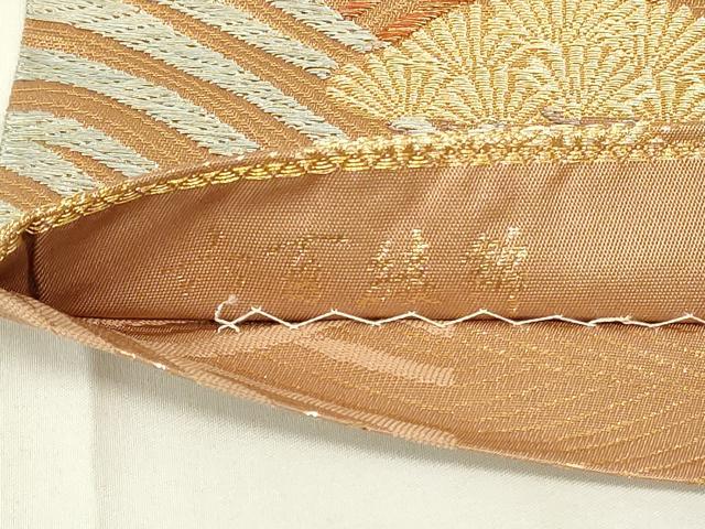 平和屋着物◎六通柄袋帯　唐織　六百綾錦　飛鶴松文　金銀糸　正絹　逸品　DABA5653qp