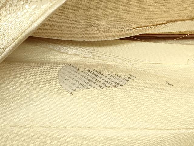 平和屋着物◎西陣　六通柄袋帯　唐織　御所車花文　金糸　正絹　逸品　DABA5732qp