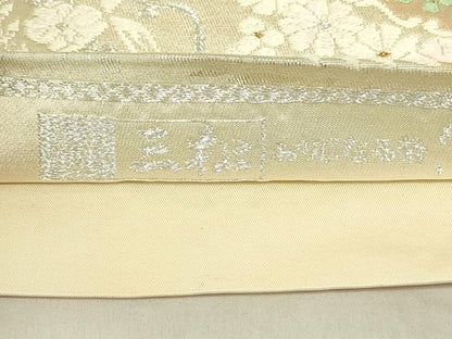 平和屋着物◎六通柄袋帯　唐織　源氏物語　正倉院花文　金銀糸　正絹　逸品　DABA5749qp