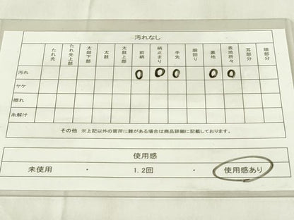 平和屋着物◎六通柄袋帯　孔雀羽文　銀糸　正絹　逸品　DABA5994qp