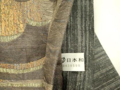 平和屋着物▽「美しいキモノ」お馴染みのメーカー となみ織物 六通柄袋帯 スリーシーズン 春夏秋 唐草文 金糸 正絹 逸品 DABA6066op