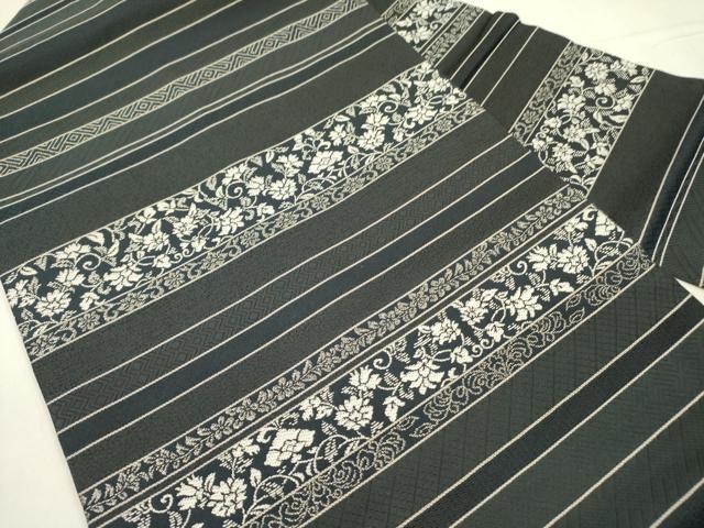 平和屋着物●九寸名古屋帯　更紗花文　正絹　逸品　未使用　DABA6074op