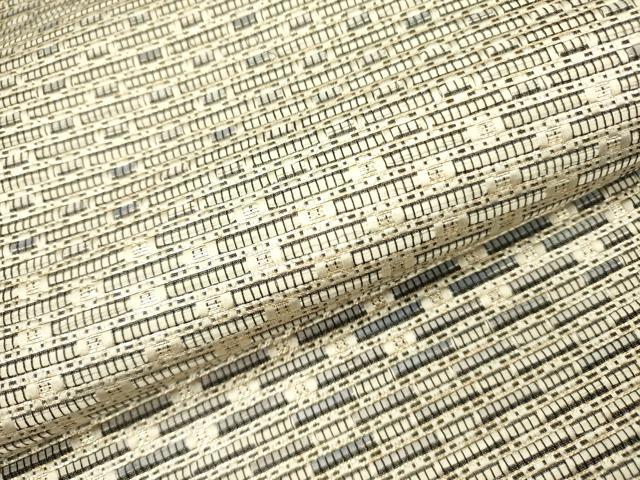 平和屋着物●本場筑前博多織　八寸名古屋帯　抽象文様　金糸　正絹　逸品　DABA6077op