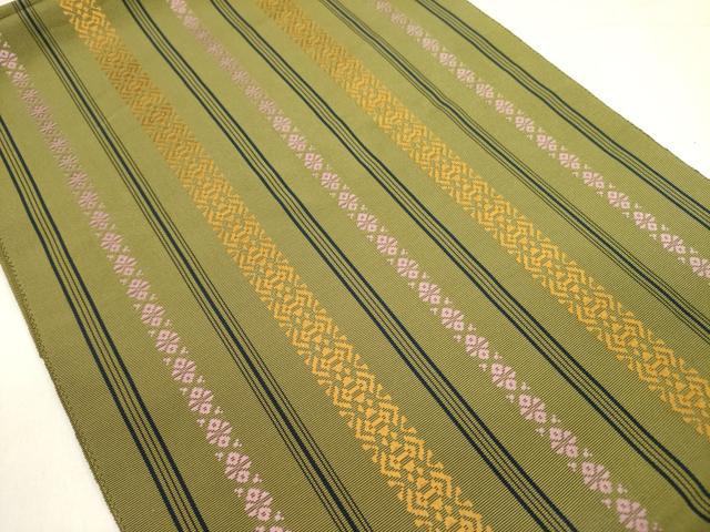 平和屋着物●本場筑前博多織 八寸名古屋帯 献上 正絹 逸品 DABA6086op
