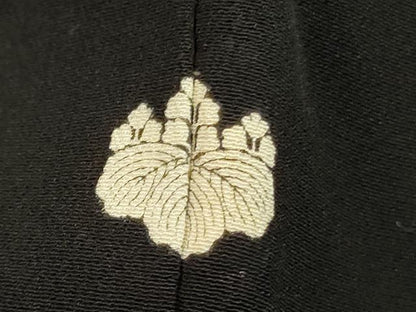 平和屋着物■豪華黒留袖　刺繍　尾長鳥風景花文　金彩　正絹　逸品　DABA6112op
