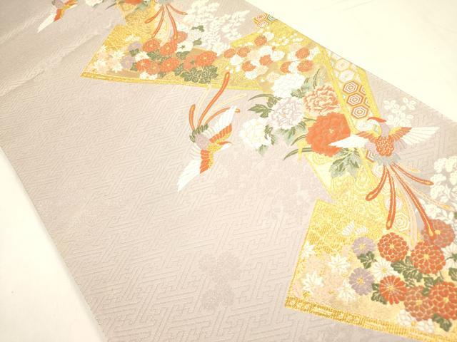 平和屋着物◎六通柄袋帯 唐織 鳳凰花文 金糸 正絹 逸品 DABA6153op
