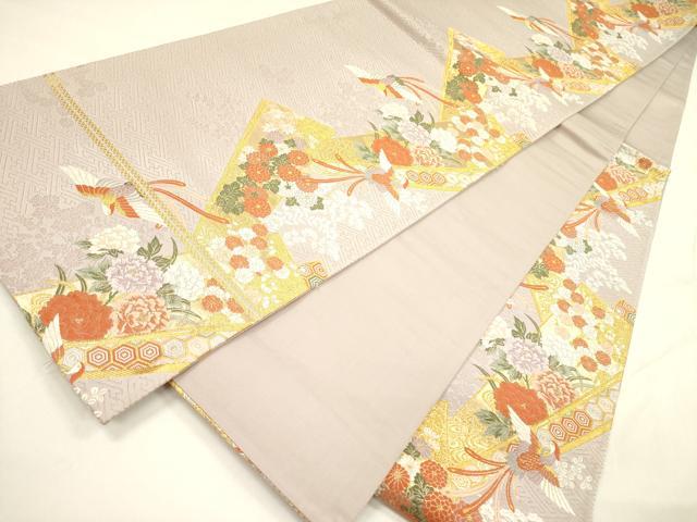 平和屋着物◎六通柄袋帯 唐織 鳳凰花文 金糸 正絹 逸品 DABA6153op