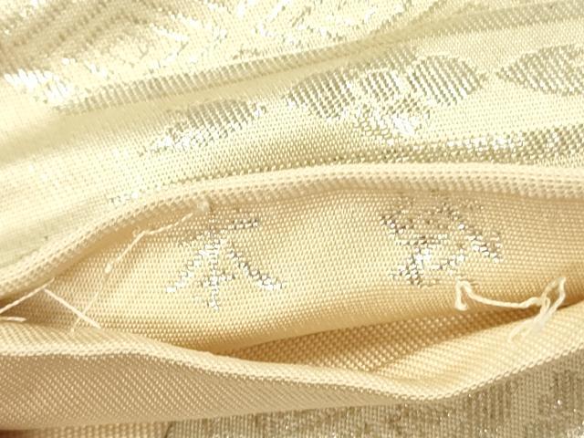 平和屋着物◎六通柄 本袋帯 蜀江花文 純銀箔 正絹 逸品 DABA6165op