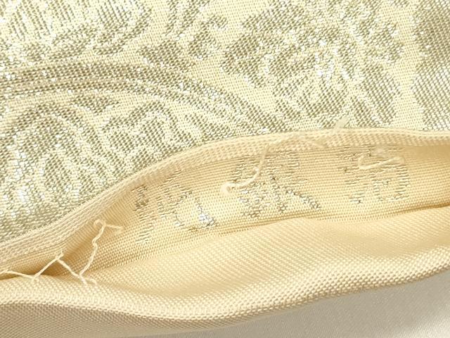 平和屋着物◎六通柄 本袋帯 蜀江花文 純銀箔 正絹 逸品 DABA6165op