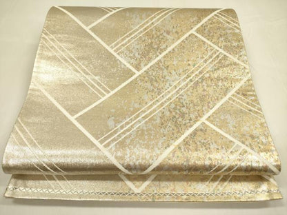 平和屋着物◎六通柄袋帯 檜垣文 引箔 正絹 逸品 DABA6210op