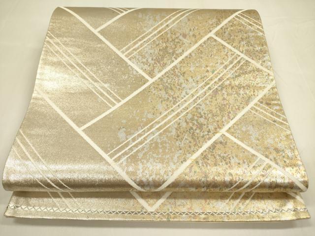 平和屋着物◎六通柄袋帯 檜垣文 引箔 正絹 逸品 DABA6210op