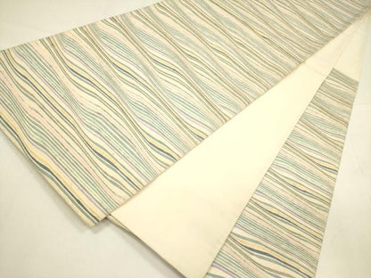 平和屋着物◎六通柄袋帯　流水文　正絹　逸品　DABA6229op