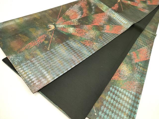 平和屋着物◎六通柄袋帯　幾何学文様　金糸　正絹　逸品　AABI0869yx 平和屋着物◎六通柄袋帯 幾何学文様 金糸 正絹 逸品 AABI0869yxの通販