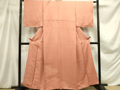 平和屋着物■豪華色留袖　花菱地紋　宍色　正絹　逸品　DABA6281op