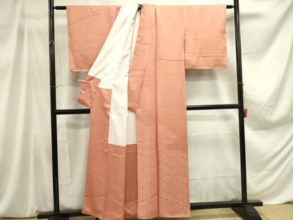平和屋着物■豪華色留袖　花菱地紋　宍色　正絹　逸品　DABA6281op