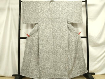 平和屋着物■上質な小紋　抽象文様　黒地　正絹　逸品　DABA6324op