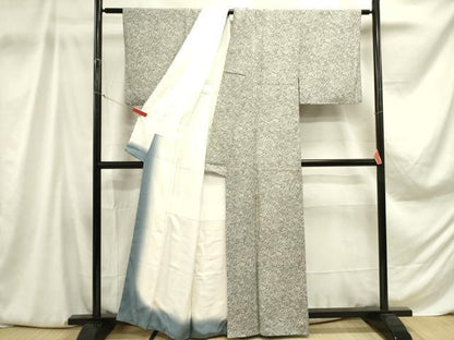 平和屋着物■上質な小紋　抽象文様　黒地　正絹　逸品　DABA6324op