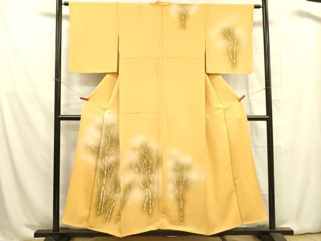 平和屋着物■訪問着　枝木文　暈し染め　正絹　逸品　DABA6356op
