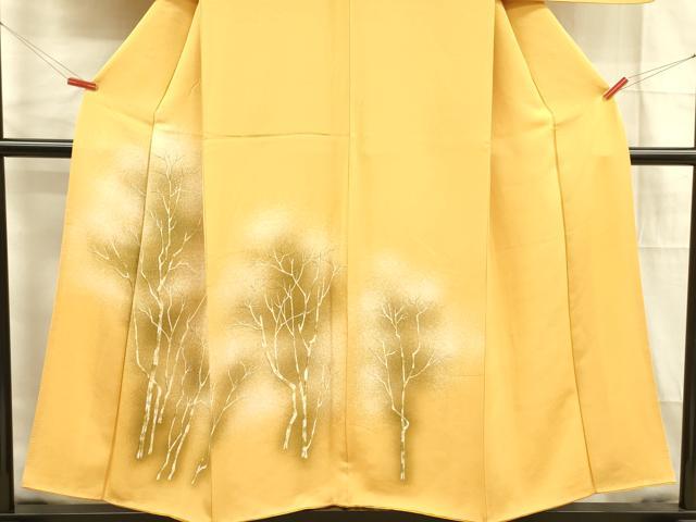 平和屋着物■訪問着　枝木文　暈し染め　正絹　逸品　DABA6356op