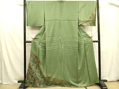 平和屋着物■訪問着　立波草花文　暈し染め　金彩　正絹　逸品　DABA6366op