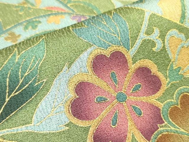 平和屋着物■訪問着　立波草花文　暈し染め　金彩　正絹　逸品　DABA6366op