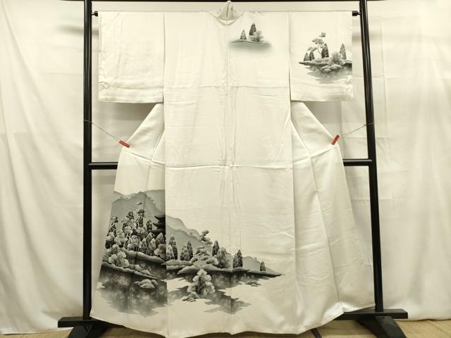 平和屋着物■訪問着　風景文　暈し染め　正絹　逸品　DABA6385op