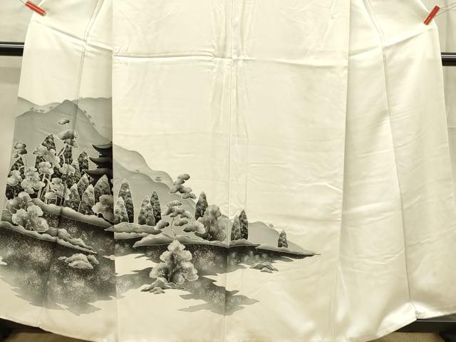 平和屋着物■訪問着　風景文　暈し染め　正絹　逸品　DABA6385op