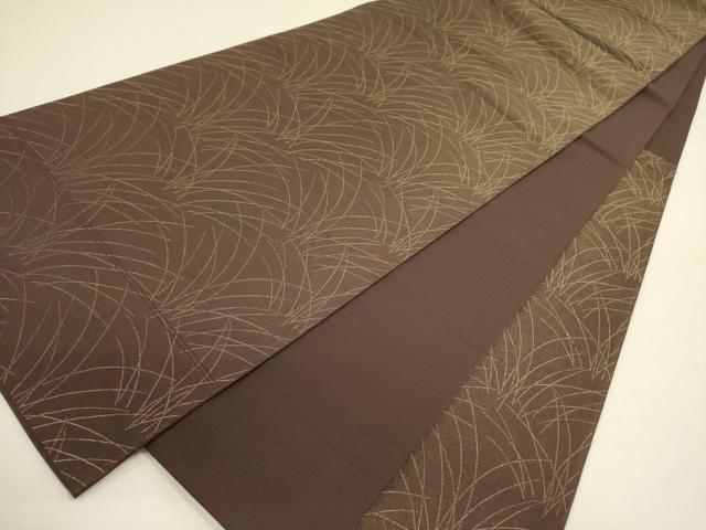 平和屋着物◎六通柄袋帯　芝　金糸　正絹　逸品　DABA6408op