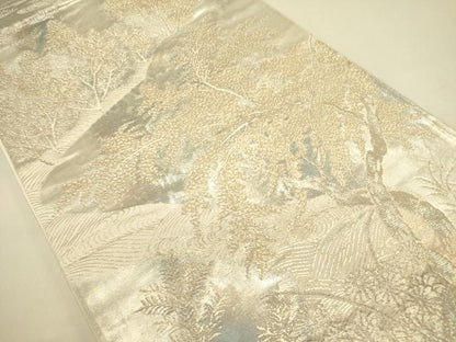 平和屋着物◎六通柄袋帯　京洛錦　二重引箔　金糸　正絹　逸品　DABA6428op