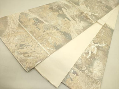 平和屋着物◎六通柄袋帯　京洛錦　二重引箔　金糸　正絹　逸品　DABA6428op